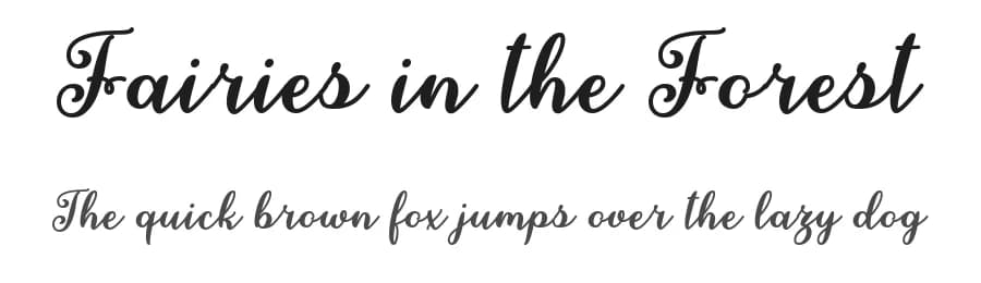 Fairies in the Forest by Misti's Fonts — Script Handwritten Font