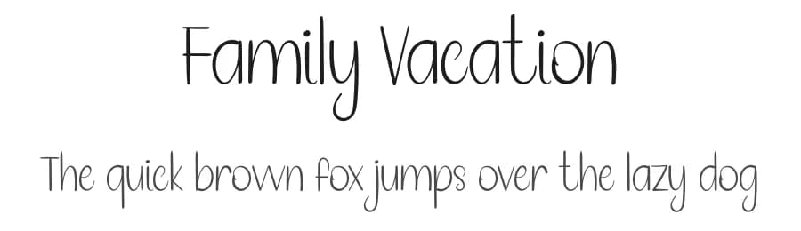 Family Vacation by Belina Studio — Script Handwritten Font