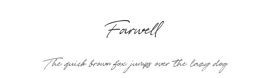 Farwell by Bale — Script Handwritten Font