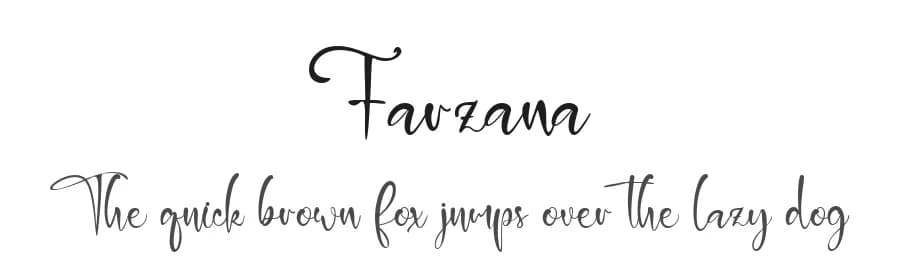 Farzana by Kong Font — Script Handwritten Font