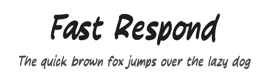 Fast Respond by MJType — Script Handwritten Font