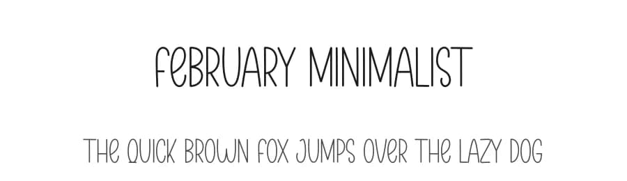 February Minimalist by Andi Moz — Script Handwritten Font