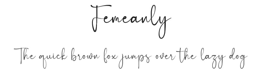 Femeanly by RantautypeStudio — Script Handwritten Font