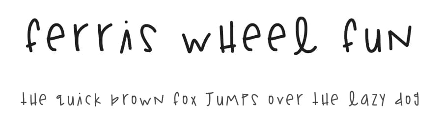 Ferris Wheel Fun by Des Gomez — Script Handwritten Font