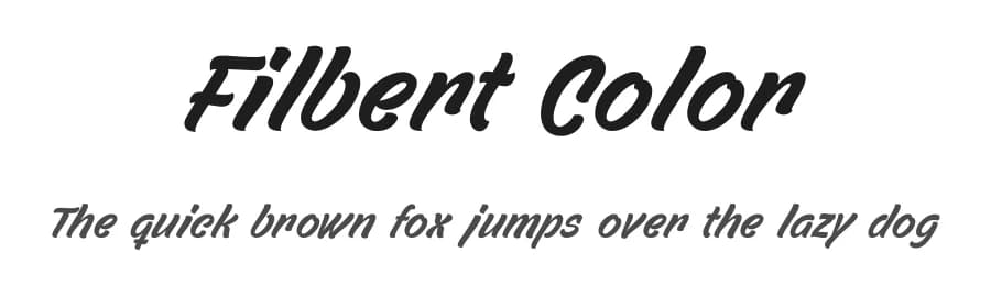 Filbert Color by Måns Grebäck — Script Handwritten Font