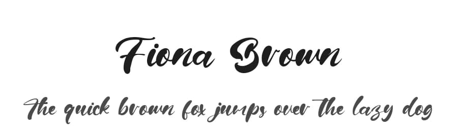 Fiona Brown by Kong Font — Script Handwritten Font