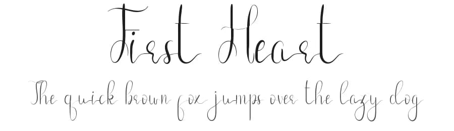 First Heart by Edric Studio — Script Handwritten Font