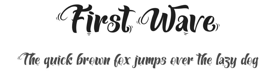 First Wave by Typhoon Type - Suthi Srisopha — Script Handwritten Font