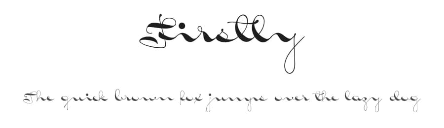 Firstly by Måns Grebäck — Script Handwritten Font