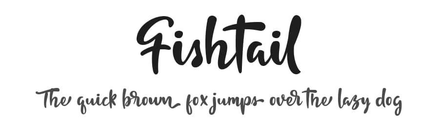 Fishtail by Kong Font — Script Handwritten Font