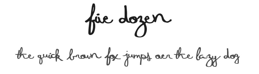 Five Dozen by Xerographer Fonts — Script Handwritten Font