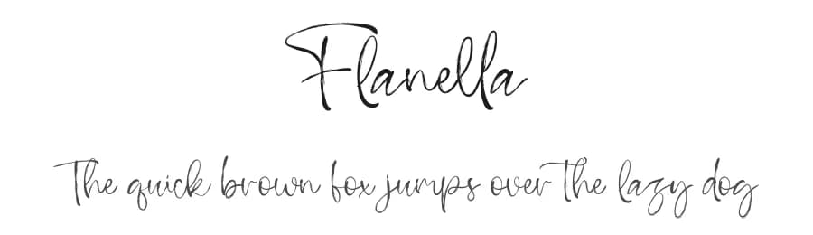 Flanella by Kong Font — Script Handwritten Font