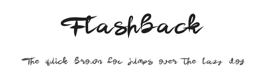 Flashback by Muharima Rasyid — Script Handwritten Font