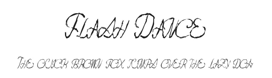 Flash Dance by Xerographer Fonts — Script Handwritten Font