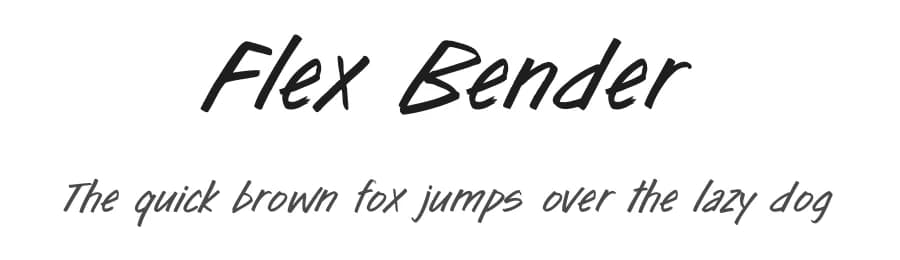 Flex Bender by BLKBK Fonts — Script Handwritten Font