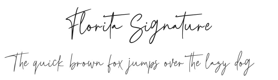 Florita Signature by PutraCetol Studio — Script Handwritten Font