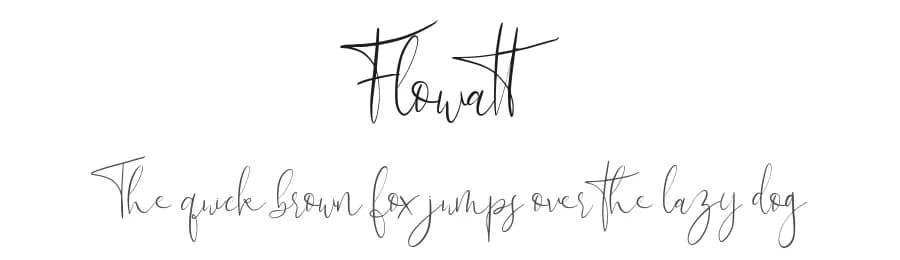 Flowatt by JunCreative — Script Handwritten Font