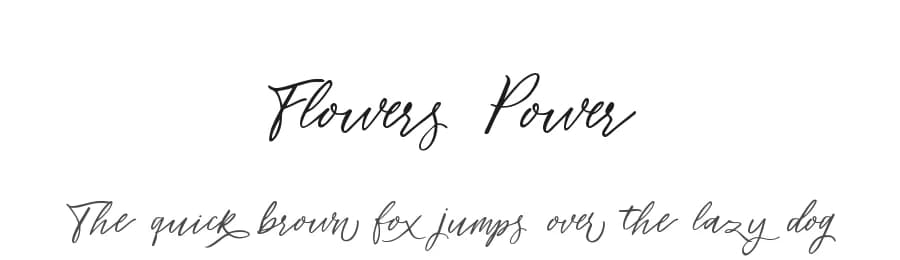 Flowers Power by Scilla Corbelli — Script Handwritten Font