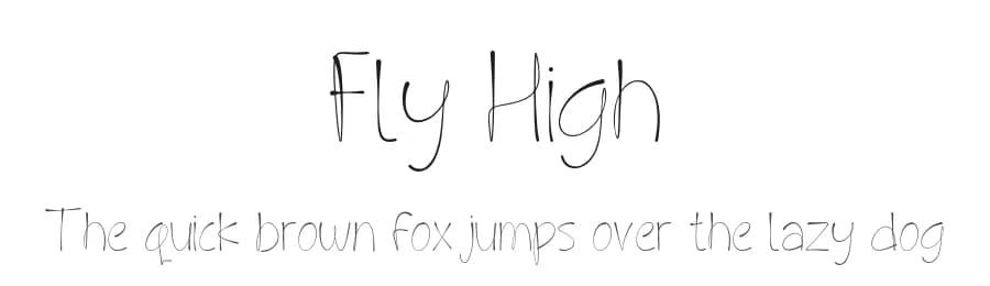 Fly High by Orchid Art — Script Handwritten Font