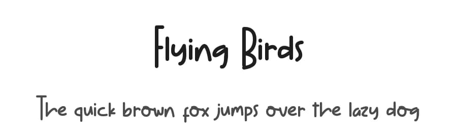 Flying Birds by ONG Type — Script Handwritten Font