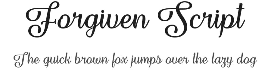 Forgiven Script by Misti's Fonts — Script Handwritten Font