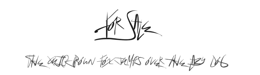 For Sale by Xerographer Fonts — Script Handwritten Font