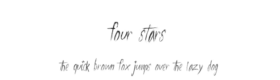 Four Stars by Xerographer Fonts — Script Handwritten Font