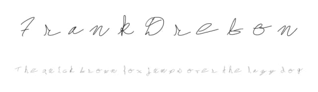 Frank Drebon by The Autumn Rabbit — Script Handwritten Font