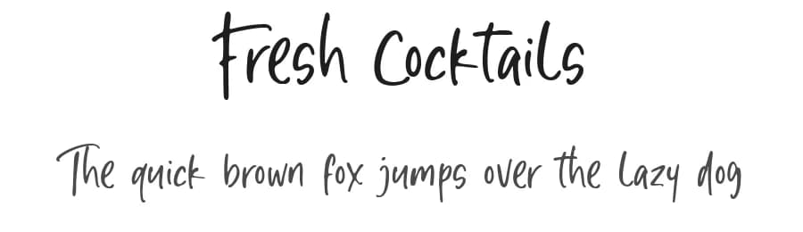 Fresh Cocktails by Sronstudio — Script Handwritten Font