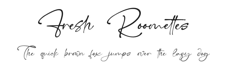 Fresh Roomettes by Din Studio — Script Handwritten Font