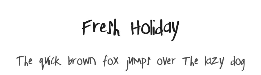 Fresh Holiday by Xerographer Fonts — Script Handwritten Font