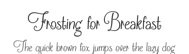 Frosting for Breakfast by Lee Batchelor — Script Handwritten Font