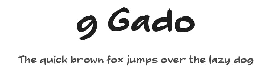 g Gado by wepfont.com — Script Handwritten Font