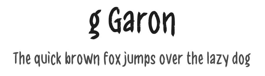 g Garon by wepfont.com — Script Handwritten Font