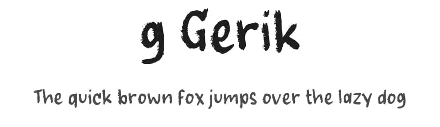 g Gerik by wepfont.com — Script Handwritten Font