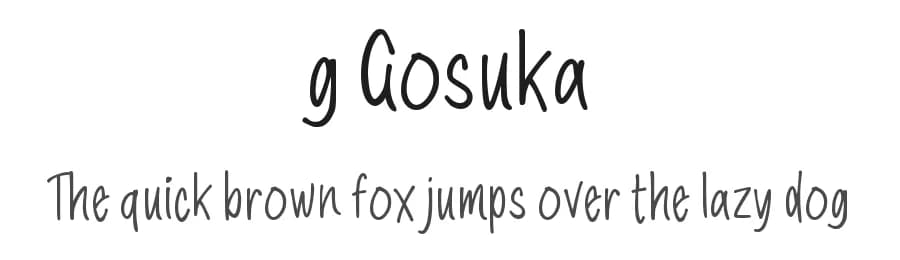 g Gosuka by wepfont.com — Script Handwritten Font