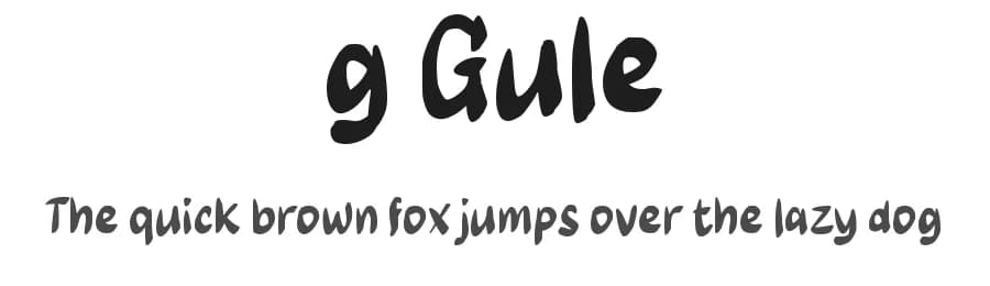 g Gule by wepfont.com — Script Handwritten Font