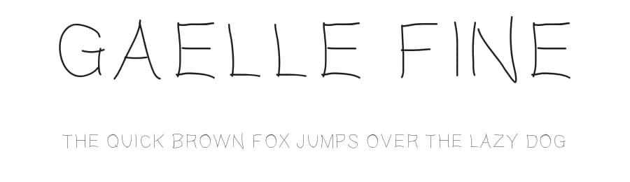 Gaelle fine by Gaelleing — Script Handwritten Font