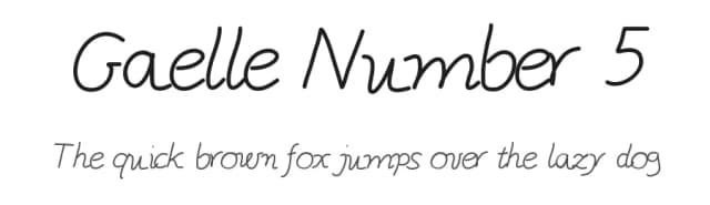 Gaelle Number 5 by Gaelleing — Script Handwritten Font