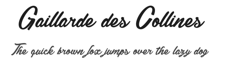 Gaillarde des Collines by dcoxy - Greg Medina — Script Handwritten Font