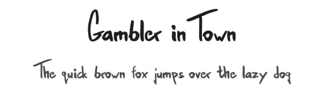 Gambler in Town by edvardaso — Script Handwritten Font