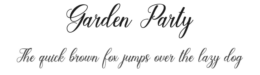 Garden Party by Måns Grebäck — Script Handwritten Font