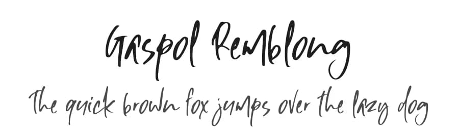 Gaspol Remblong by Motokiwo — Script Handwritten Font