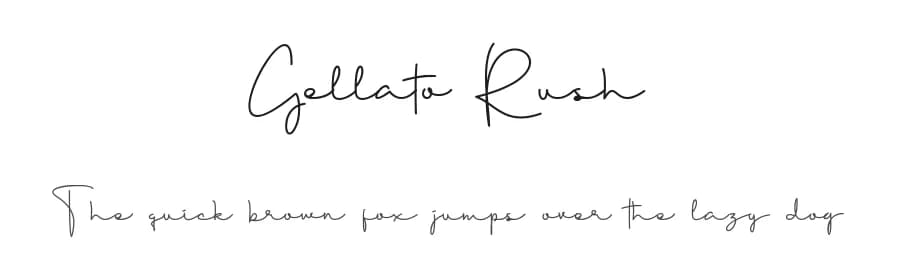 Gellato Rush by Menk Type — Script Handwritten Font