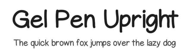 Gel Pen Upright by Shara Weber — Script Handwritten Font