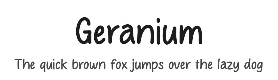 Geranium by MJType — Script Handwritten Font