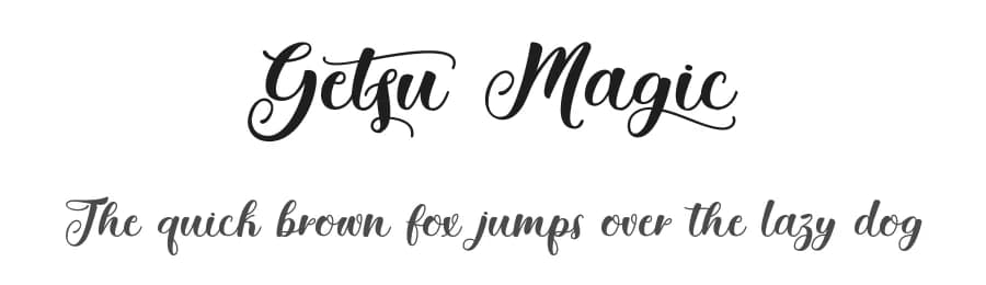 Getsu Magic by Typhoon Type - Suthi Srisopha — Script Handwritten Font