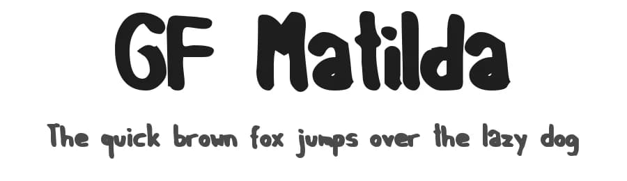GF Matilda by GF Fonts β Script Handwritten Font