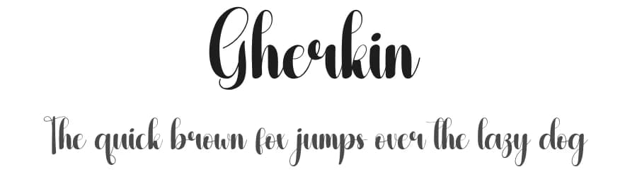 Gherkin by Andi Moz — Script Handwritten Font