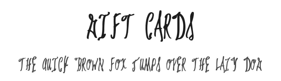Gift Cards by Xerographer Fonts — Script Handwritten Font